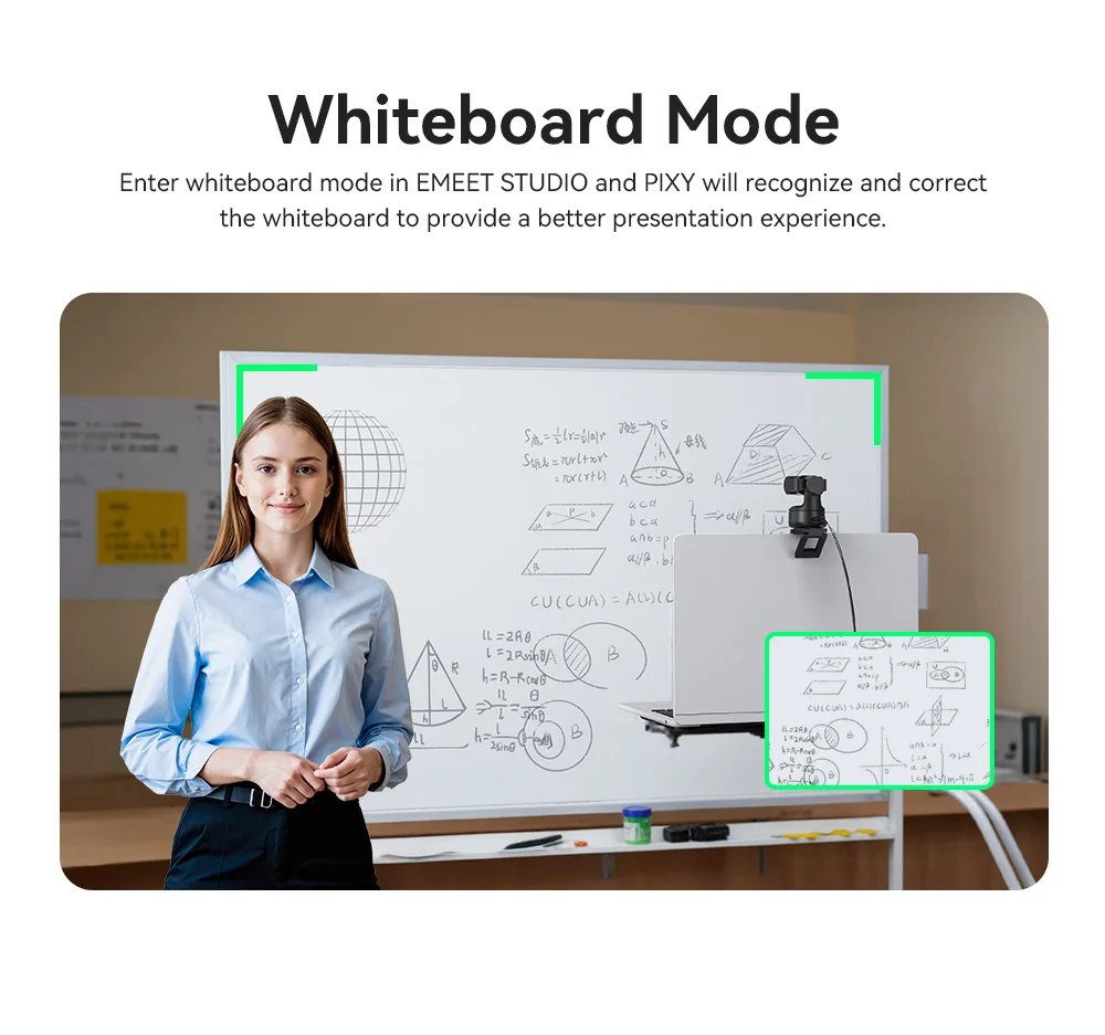4K Webcam PTZ Web Camera Gesture Control Autofocus AI Tracking Video Camera for Streaming EMEET PIXY Dual-Camera With SonySensor 4K Webcam PTZ Web Camera Gesture Control Autofocus AI Tracking Video Camera for Streaming EMEET PIXY Dual-Camera With SonySensor