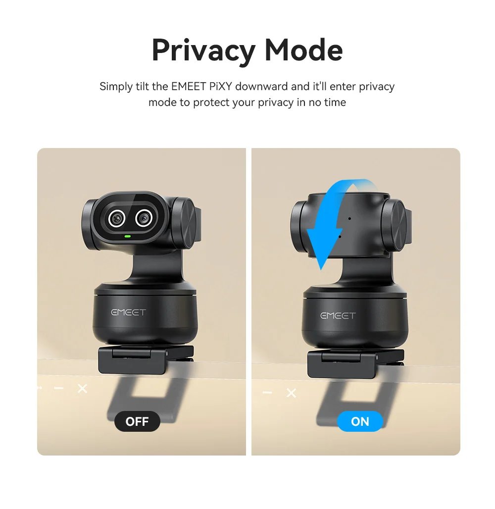 4K Webcam PTZ Web Camera Gesture Control Autofocus AI Tracking Video Camera for Streaming EMEET PIXY Dual-Camera With SonySensor 4K Webcam PTZ Web Camera Gesture Control Autofocus AI Tracking Video Camera for Streaming EMEET PIXY Dual-Camera With SonySensor
