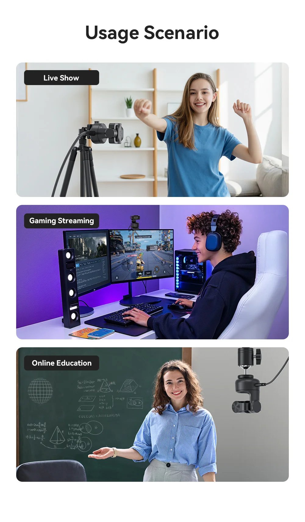 4K Webcam PTZ Web Camera Gesture Control Autofocus AI Tracking Video Camera for Streaming EMEET PIXY Dual-Camera With SonySensor 4K Webcam PTZ Web Camera Gesture Control Autofocus AI Tracking Video Camera for Streaming EMEET PIXY Dual-Camera With SonySensor