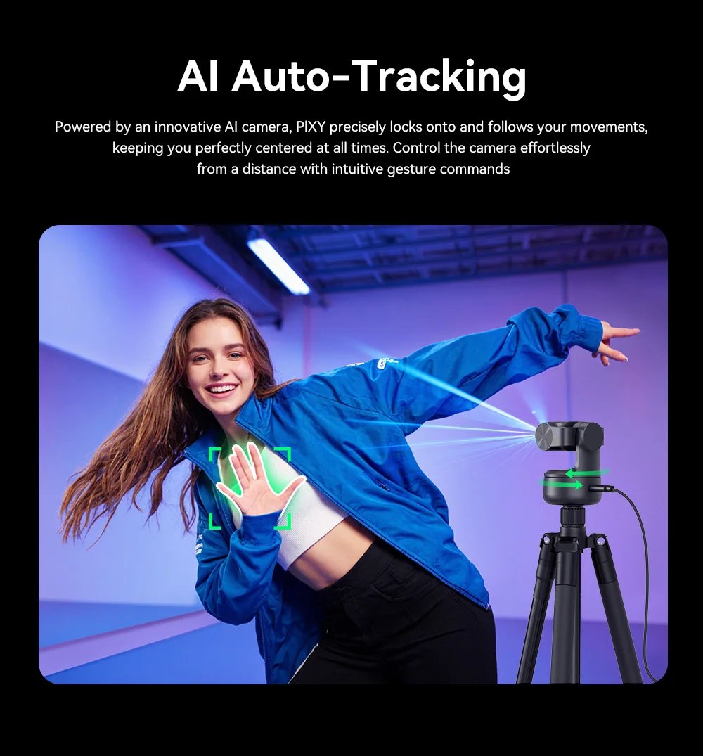 4K Webcam PTZ Web Camera Gesture Control Autofocus AI Tracking Video Camera for Streaming EMEET PIXY Dual-Camera With SonySensor 4K Webcam PTZ Web Camera Gesture Control Autofocus AI Tracking Video Camera for Streaming EMEET PIXY Dual-Camera With SonySensor