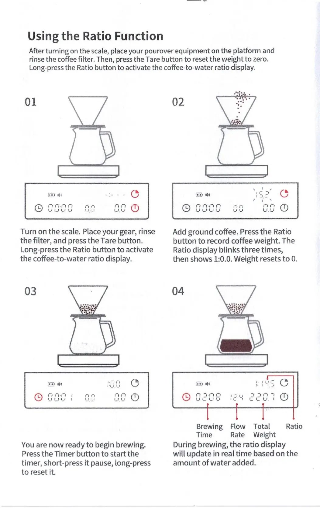 TIMEMORE Basic 3 Black Mirror Pour Over Coffee Scale Espresso Scale,Flow Rate, Auto Timer,Ratio, 3 Brewing Modes, 2kg Capacity TIMEMORE Basic 3 Black Mirror Pour Over Coffee Scale Espresso Scale,Flow Rate, Auto Timer,Ratio, 3 Brewing Modes, 2kg Capacity