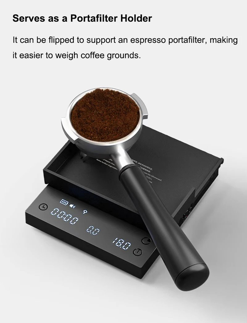 TIMEMORE Basic 3 Black Mirror Pour Over Coffee Scale Espresso Scale,Flow Rate, Auto Timer,Ratio, 3 Brewing Modes, 2kg Capacity TIMEMORE Basic 3 Black Mirror Pour Over Coffee Scale Espresso Scale,Flow Rate, Auto Timer,Ratio, 3 Brewing Modes, 2kg Capacity