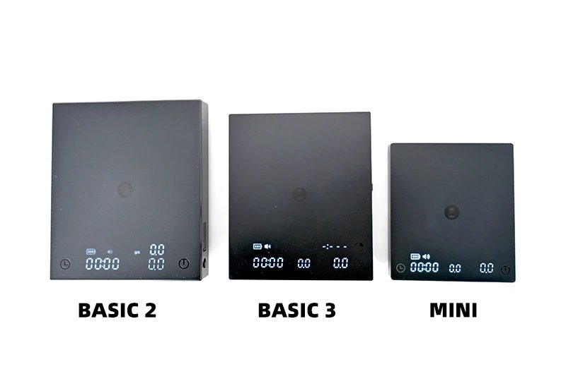 TIMEMORE Basic 3 Black Mirror Pour Over Coffee Scale Espresso Scale,Flow Rate, Auto Timer,Ratio, 3 Brewing Modes, 2kg Capacity TIMEMORE Basic 3 Black Mirror Pour Over Coffee Scale Espresso Scale,Flow Rate, Auto Timer,Ratio, 3 Brewing Modes, 2kg Capacity