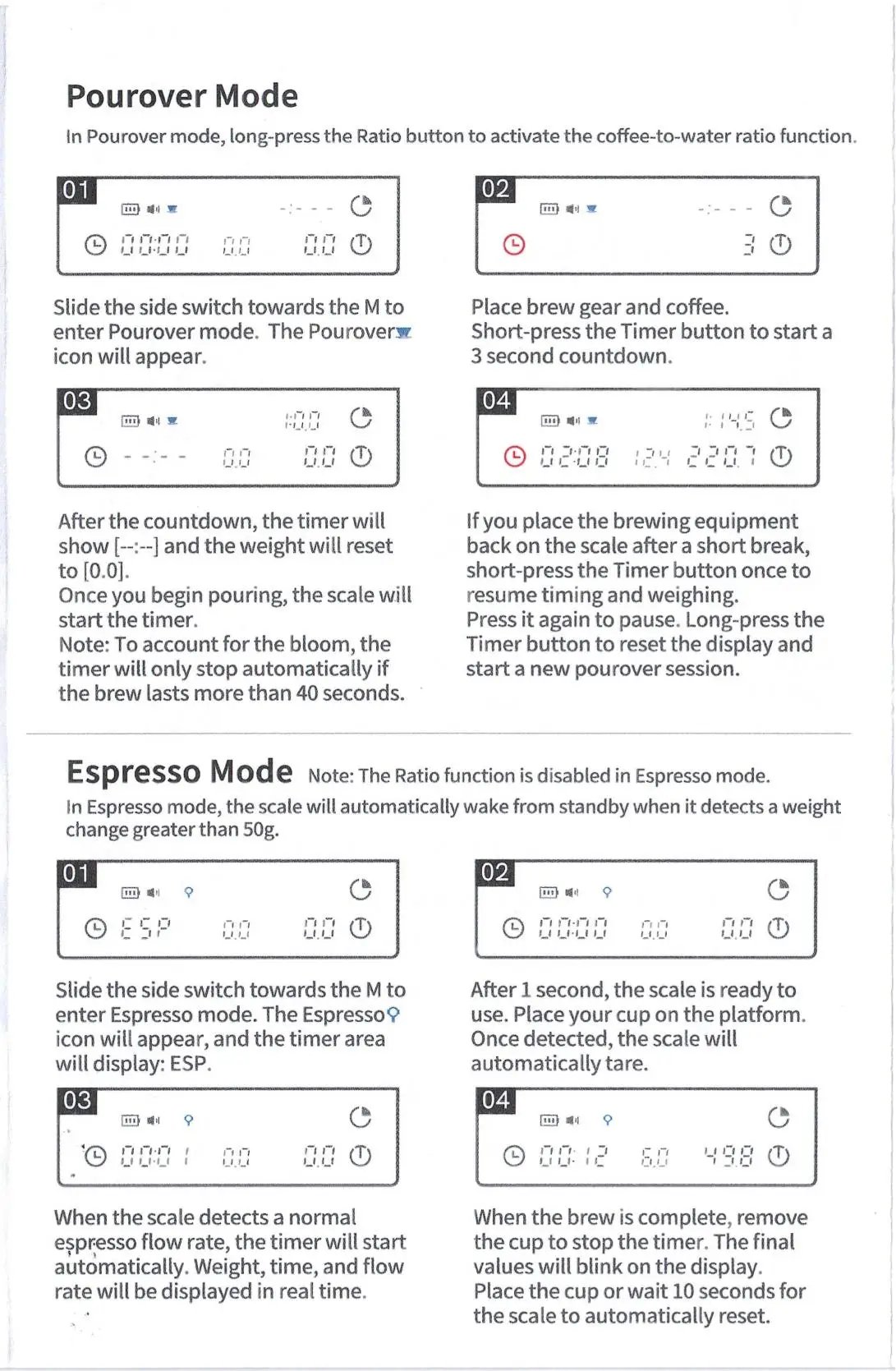 TIMEMORE Basic 3 Black Mirror Pour Over Coffee Scale Espresso Scale,Flow Rate, Auto Timer,Ratio, 3 Brewing Modes, 2kg Capacity TIMEMORE Basic 3 Black Mirror Pour Over Coffee Scale Espresso Scale,Flow Rate, Auto Timer,Ratio, 3 Brewing Modes, 2kg Capacity
