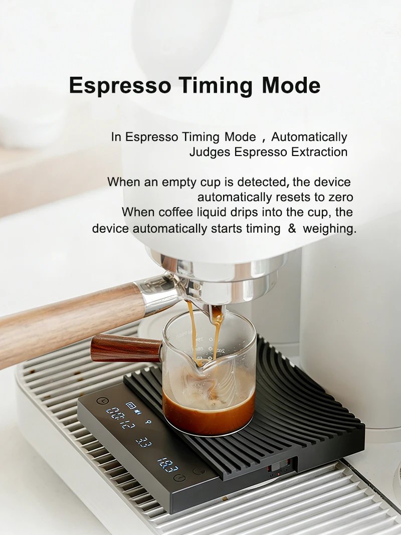 TIMEMORE Basic 3 Black Mirror Pour Over Coffee Scale Espresso Scale,Flow Rate, Auto Timer,Ratio, 3 Brewing Modes, 2kg Capacity TIMEMORE Basic 3 Black Mirror Pour Over Coffee Scale Espresso Scale,Flow Rate, Auto Timer,Ratio, 3 Brewing Modes, 2kg Capacity