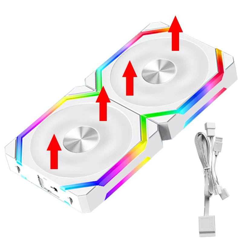 2 White Reverse Fans